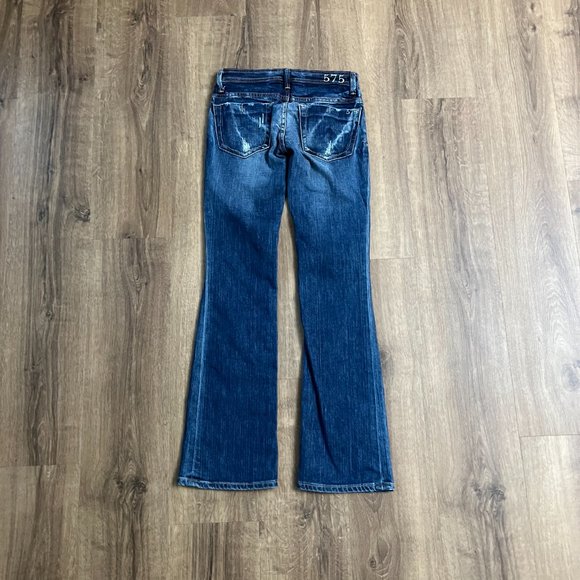 575 Denim Handmade in Los Angeles Designer Bootcut Distressed Jeans Sz 24 - Picture 11 of 13